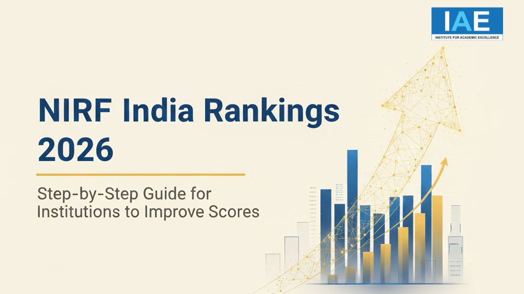 NIRF India Rankings 2026 step-by-step guide showing institutional growth, performance improvement, and ranking enhancement strategies.